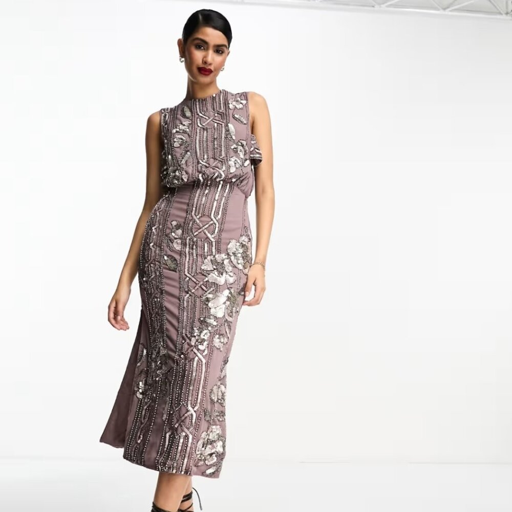 Asos Beaded Dress made in India NWT